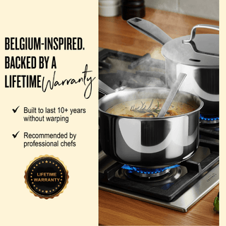 Maestro Stainless Steel Saucepan with Lid - 1.7 Qt.