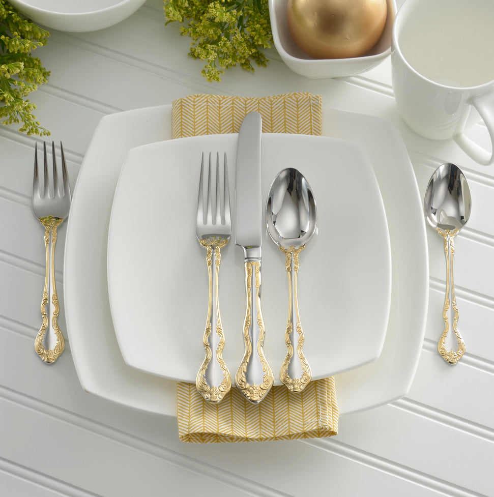 Oneida Golden Mandolina 45-Piece Flatware Set, 18/10 stainless steel (view 2)