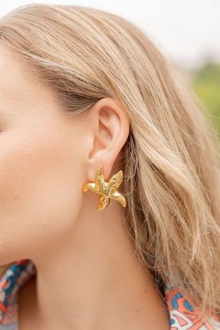 Marina Starfish Stud Earring - 18k Gold Plated