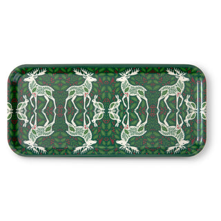 Festive Forest Friends Narrow Birchwood Small Decorative Tray