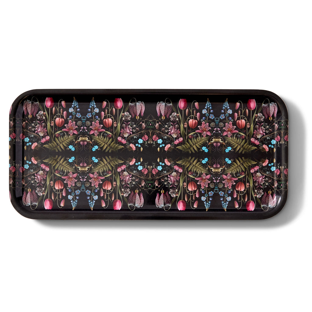 Kings Flower Narrow Birchwood Small Decorative Tray