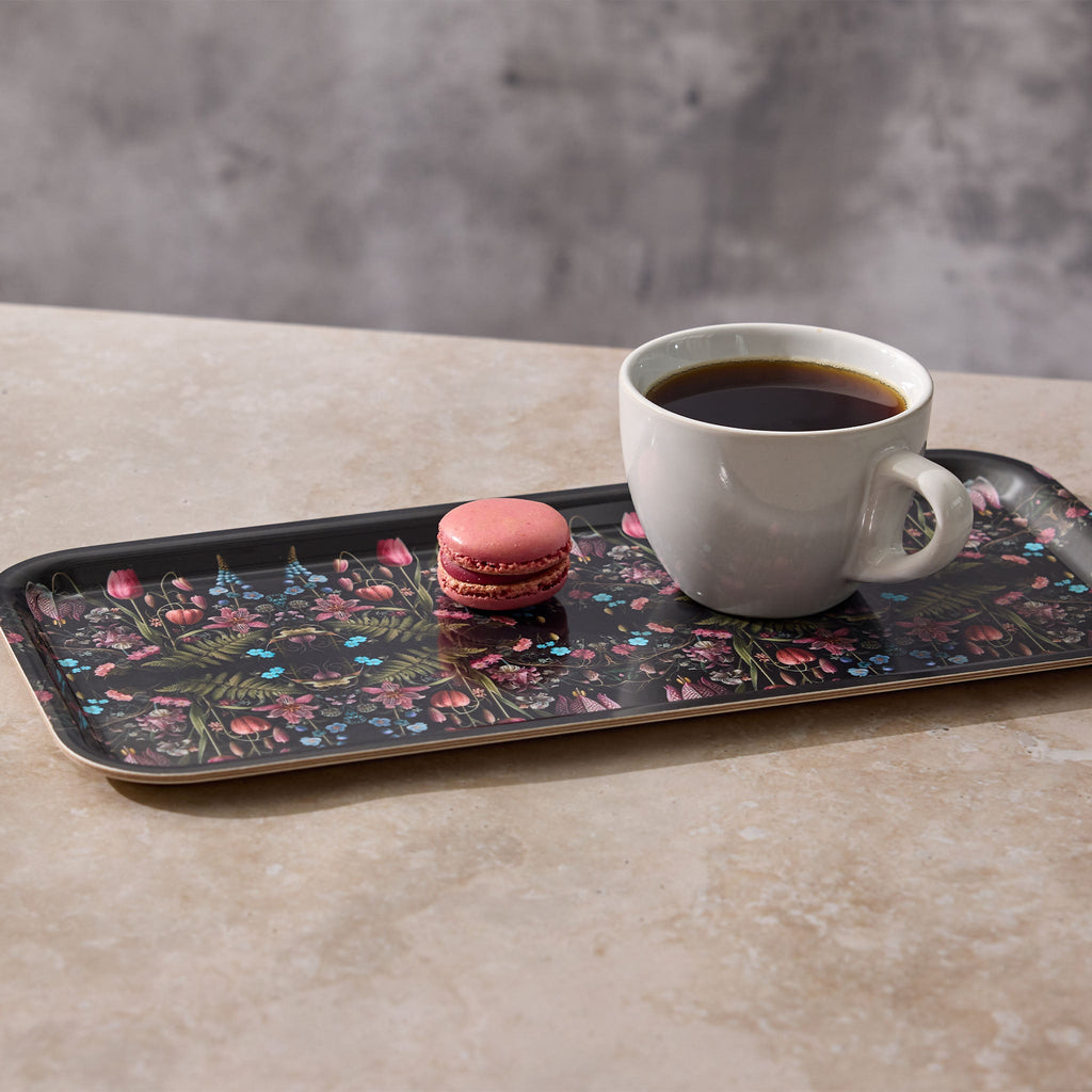 Kings Flower Narrow Birchwood Small Decorative Tray