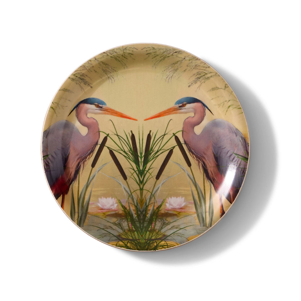 Marsh Heron Mini Birchwood Tray Set of 2