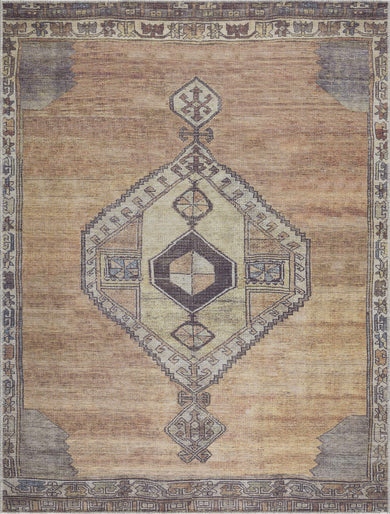 Medinah Washable Area Rug – Elegant Patterned Living Room Carpet
