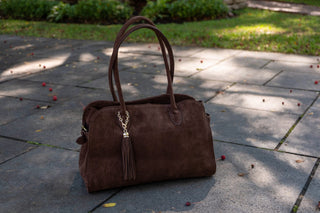 Megan - Faux Suede Medicine Bag