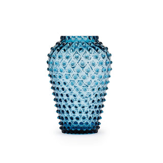 Hobnail Glass Vase in Midnight Blue – Barrel