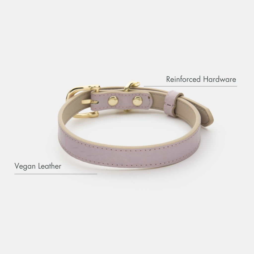 Milan Vegan Leather Dog Collar | Luxury Croc-Style Designer Collar