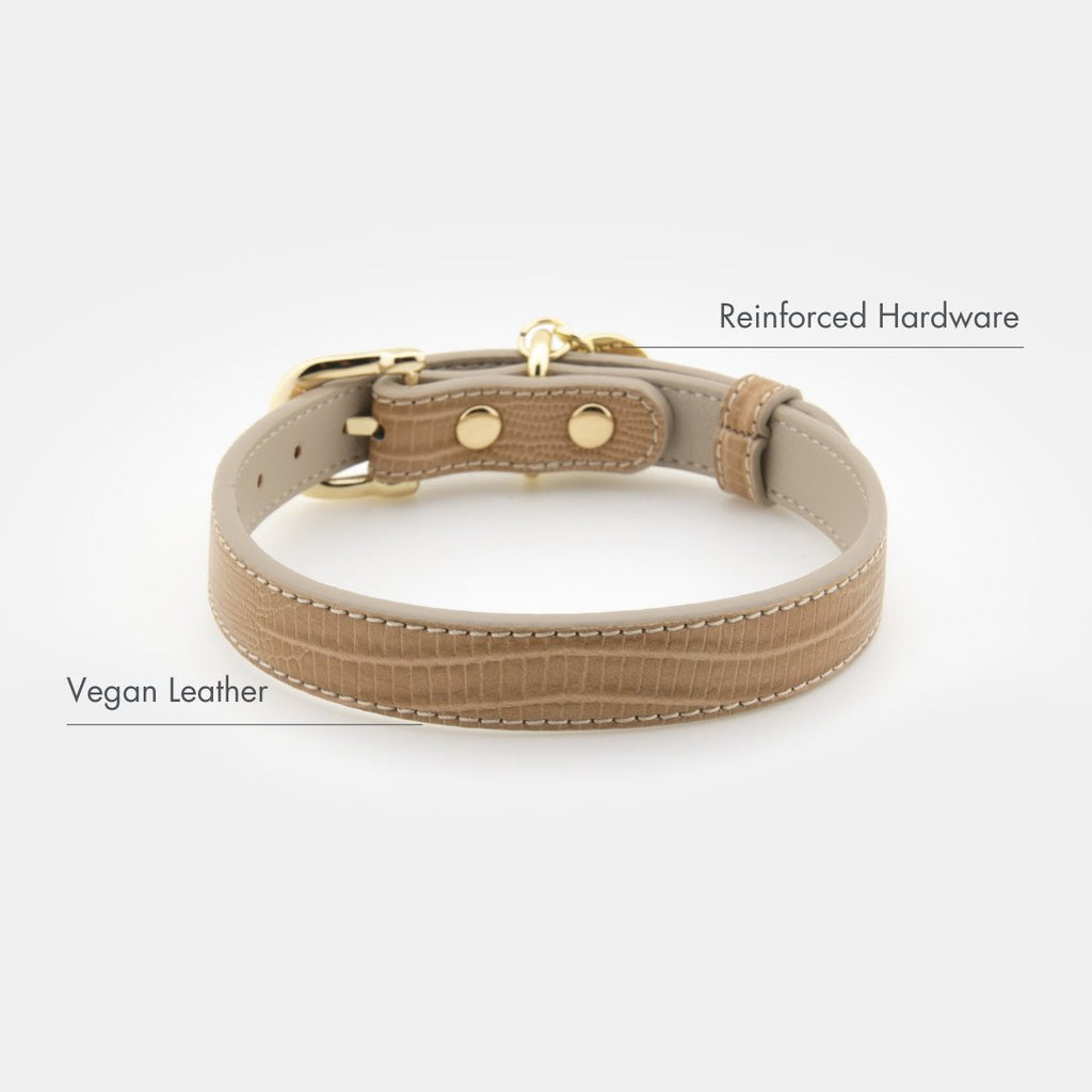 Milan Vegan Leather Dog Collar | Luxury Croc-Style Designer Collar