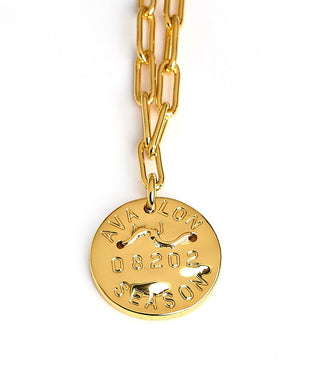Mini 18K Gold Plated Beach Tag Charm Necklace