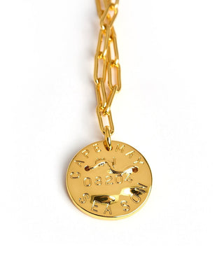 Mini 18K Gold Plated Beach Tag Charm Necklace