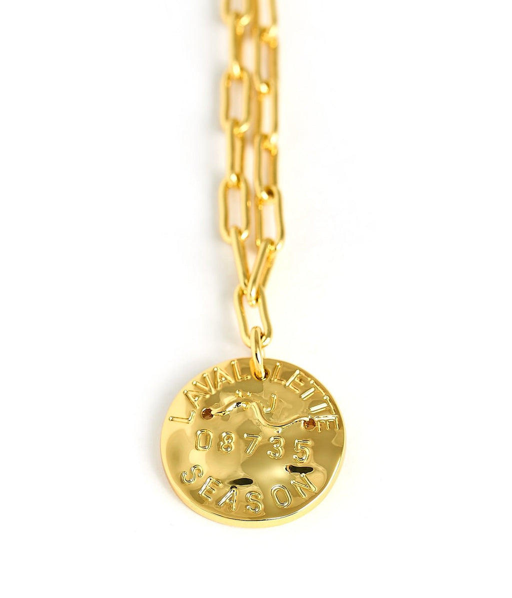 Mini 18K Gold Plated Beach Tag Charm Necklace