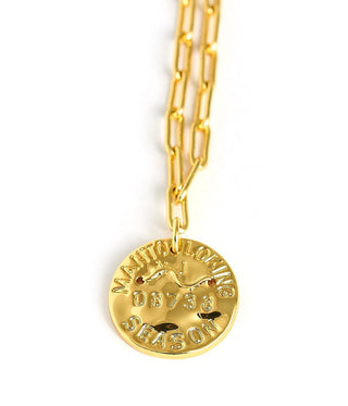 Mini 18K Gold Plated Beach Tag Charm Necklace