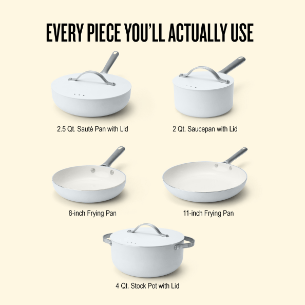 Mobi 8-Piece Ceramic Nonstick Cookware Set