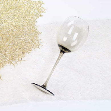 Modern Black Smoke Glasses Set of 4 | Contemporary Smoked Glass Drinkware