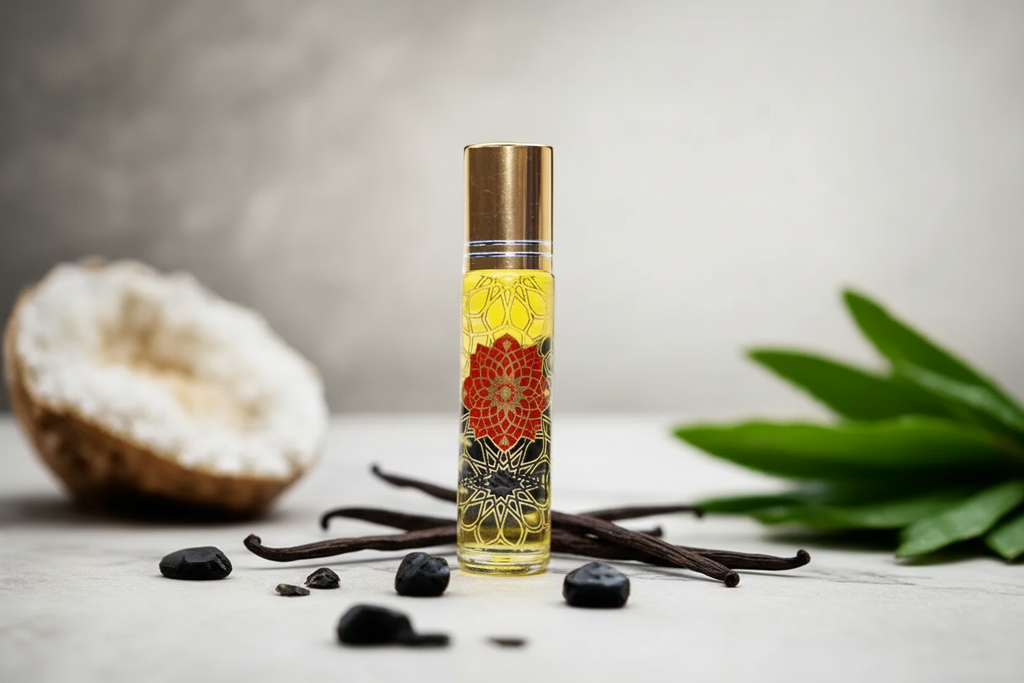 Vanilla & Obsidian Roll-On | Grounding Aromatherapy for Protection & Calm
