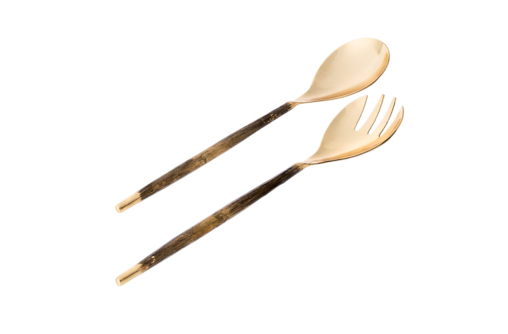 Elegant Gold Salad Serving Utensils – Set of 2