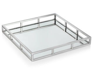 Elegant Large Square Mirrored Decorative Tray