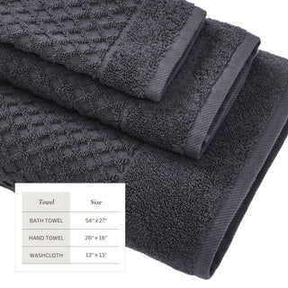 Grayson Cotton Diamond Waffle Weave Bath Towel Set