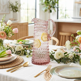 Hobnail Glass Jug in Night Iris – Tall 1.2 Liter