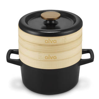 Nori Cast Iron Cocotte with Steamer Inserts – Multi-Purpose Dutch Oven with Steamer