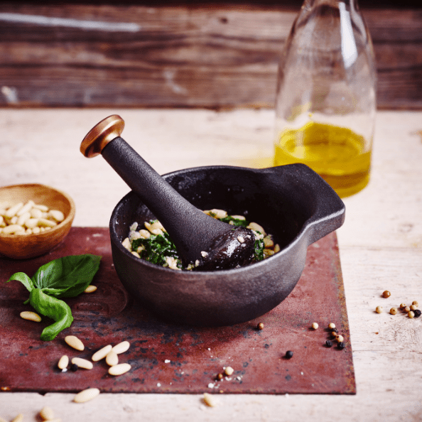 Nori Cast Iron Mortar & Pestle Set – Traditional Grinder for Spices and Herbs