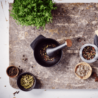 Nori Cast Iron Mortar & Pestle Set – Traditional Grinder for Spices and Herbs