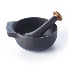 Nori Cast Iron Mortar & Pestle Set – Traditional Grinder for Spices and Herbs
