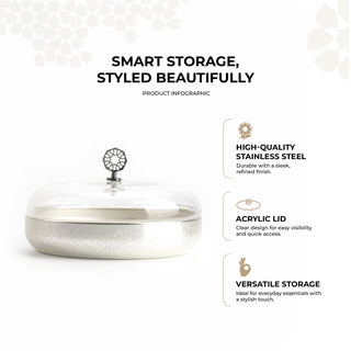 Nourhan - Large Canister - Silver