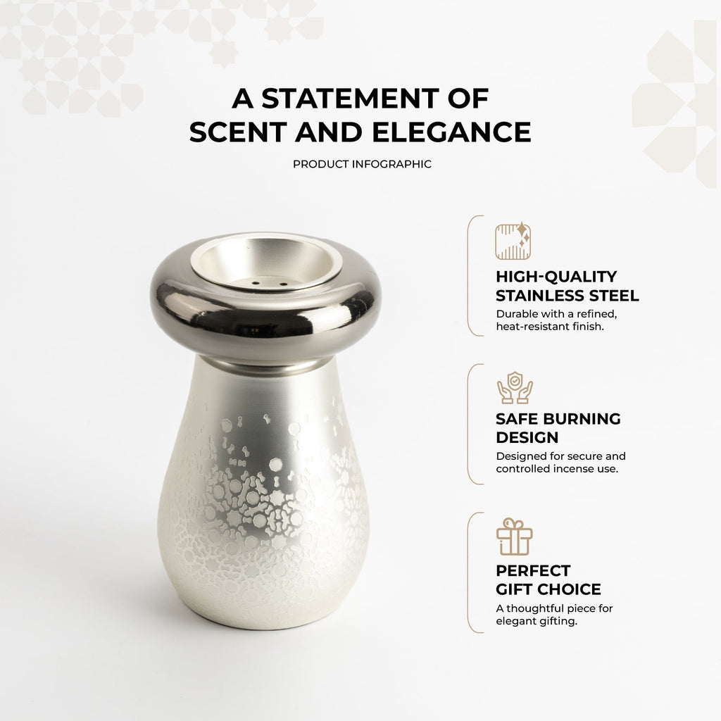 Nourhan - Incense Burner - Silver