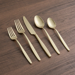 Cambridge Nylah Champagne Satin 20-Piece Flatware Set, 18/0 stainless steel (view 3)