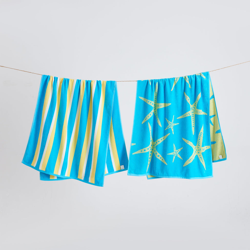 Elegant Cotton Velour Beach Towel Set – Maui Collection (2-Pack)