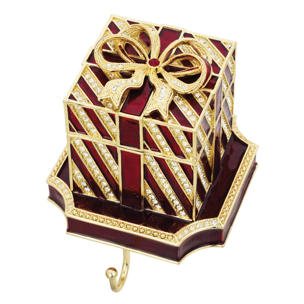 Red Gift Box Stocking Holder