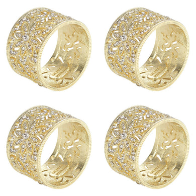 Windsor Napkin Rings -Gold (Set of 4)