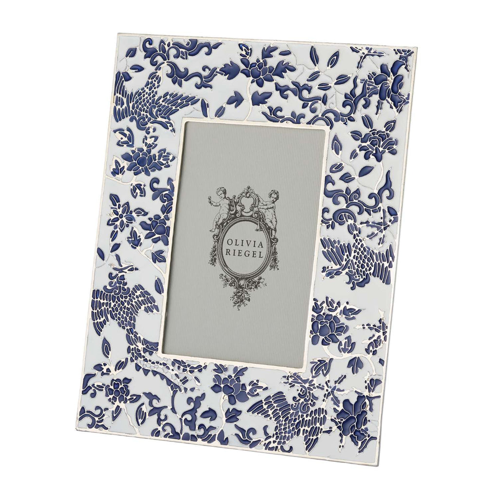 Blue & White Imperial Phoenix Picture Frame