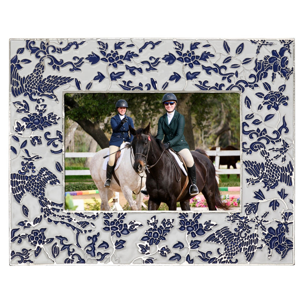 Blue & White Imperial Phoenix Picture Frame