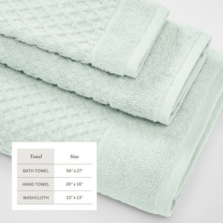 Grayson Cotton Diamond Waffle Weave Bath Towel Set