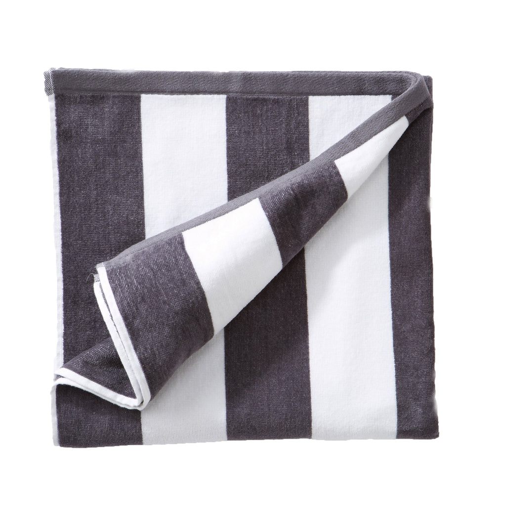 Elegant Cotton Velour Cabana Stripe Beach Towel – Novia Collection
