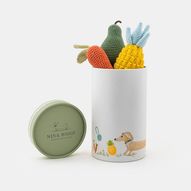 Organic Veggie Dog Toy Bundle | Carrot Pear Pineapple Set