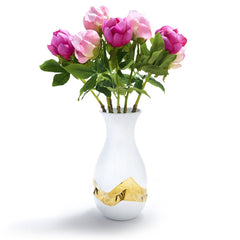 Oro Vase – Handcrafted Biomorphic Design with 24K Gold - Anara Lifestyle