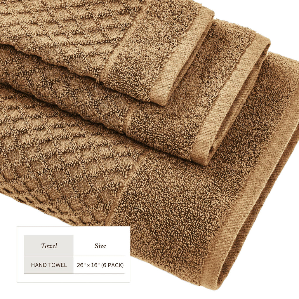 Grayson Cotton Diamond Waffle Weave Bath Towel Set
