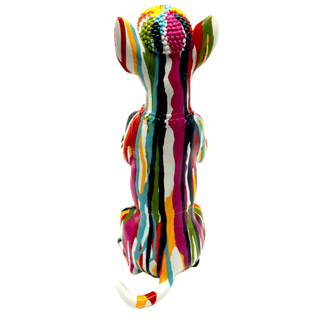 Painted Graffiti Chihuahua Standing Legs Sculpture - 12