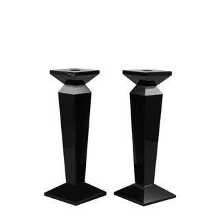 Pair of 11” Sleek Solid Crystal Candlesticks by Lainy Home - Anara Lifestyle