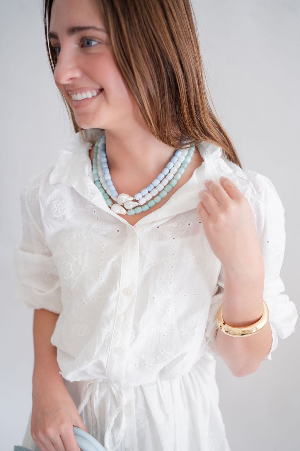 Penny Semi-Precious Stone Pendant Necklace