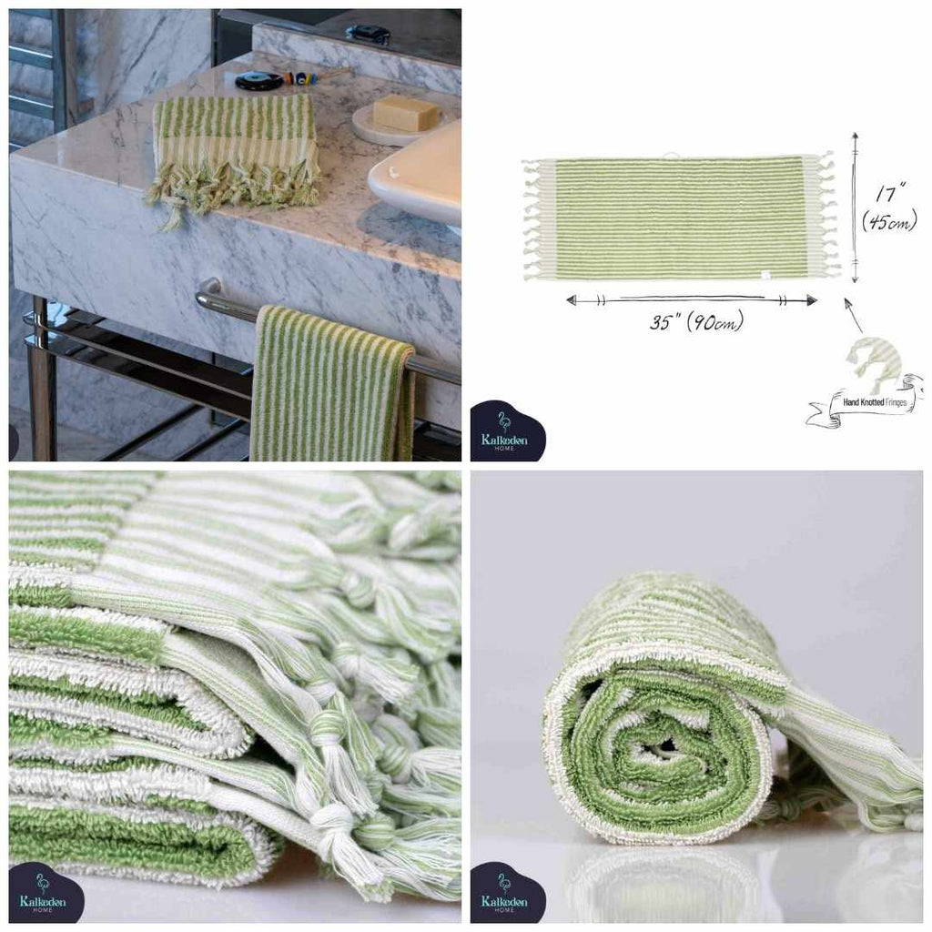 Striped Hand Towel | Organic Cotton Plush & Absorbent