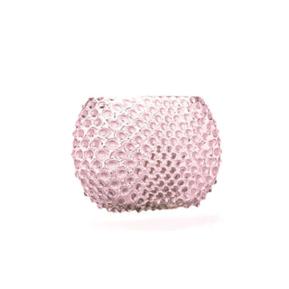 Hobnail Glass Vase in Petal Pink – Optic