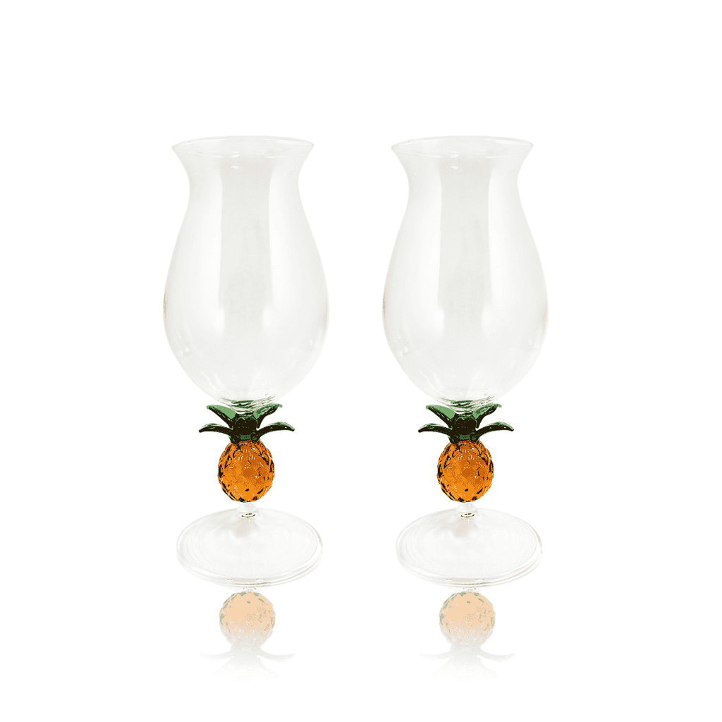 3D Pineapple Poco Grande Cocktail Glasses – Set of 2