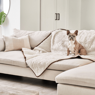 PupProtector™ Summer Short Fur Waterproof Throw Blanket – Polar White
