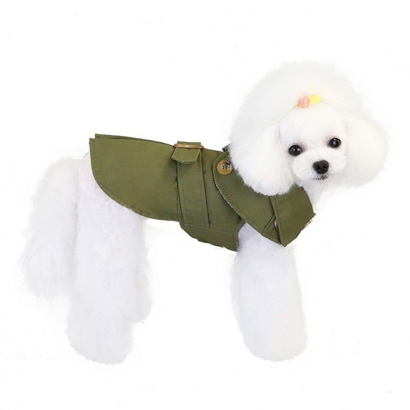 British Style Pet Jacket – Thick Winter Coat for Small Dogs & Cats