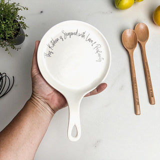 Funny Chef Spoon Rest with Wooden Spoon – Porcelain Kitchen Spoon Holder Gift