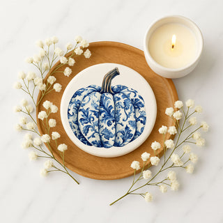 Blue & White Chinoiserie Halloween Coasters – Set of 8 Designs